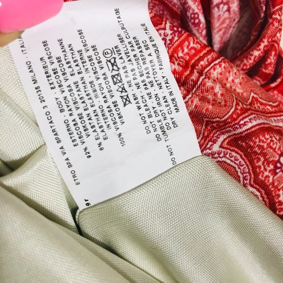 ETRO Ruched Paisley Dress Size US Small IT 40 - Picture 7 of 7